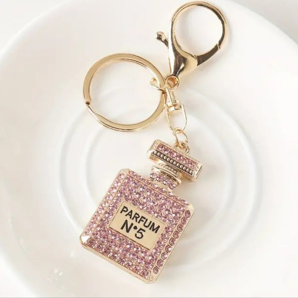 Rose Gold Purfume Bottle Keychain/Bag charm